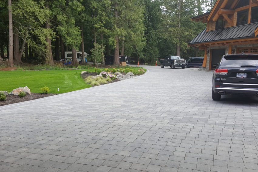 Paver Driveway Garden